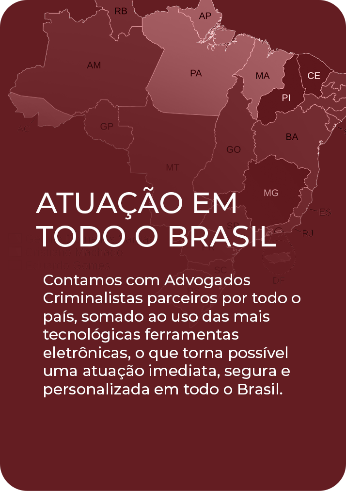 Atuação em todo o territorio brasileiro - mapa do brasil
